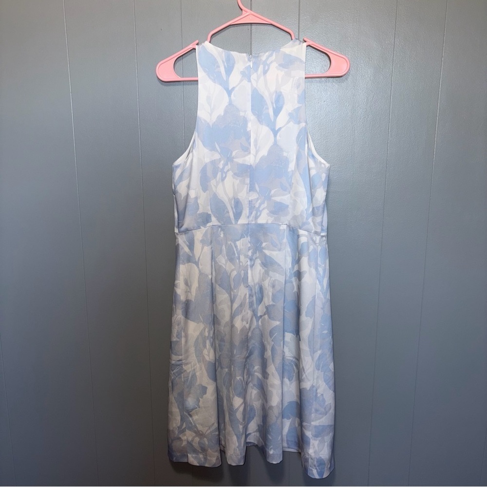 Banana Republic Racerback Sleeveless Blue White Floral Sheath Dress Size 6 - Picture 4 of 6